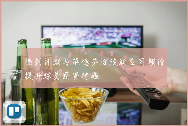 热刺计划与范德芬洽谈新合同期待提升球员薪资待遇